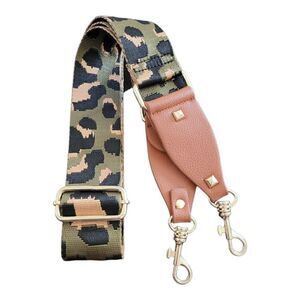 snake skin nylon strap green black animal print handbag purse guitar bag